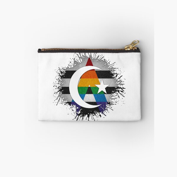 Item preview, Paint Splatter LGBT Ally Pride Flag Star and Crescent Symbol designed and sold by LiveLoudGraphic.