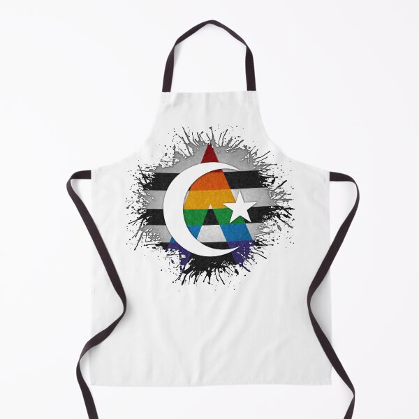 Item preview, Paint Splatter LGBT Ally Pride Flag Star and Crescent Symbol designed and sold by LiveLoudGraphic.