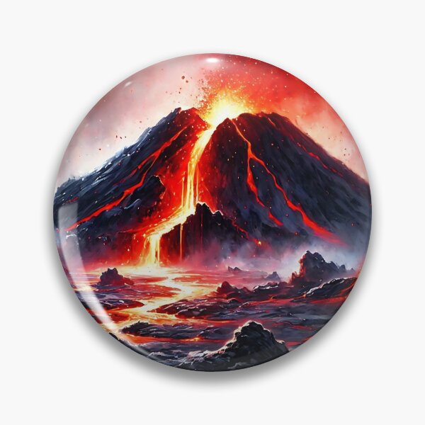 Item preview, Volcanic Eruption with Lava Flowing designed and sold by Koalangel.