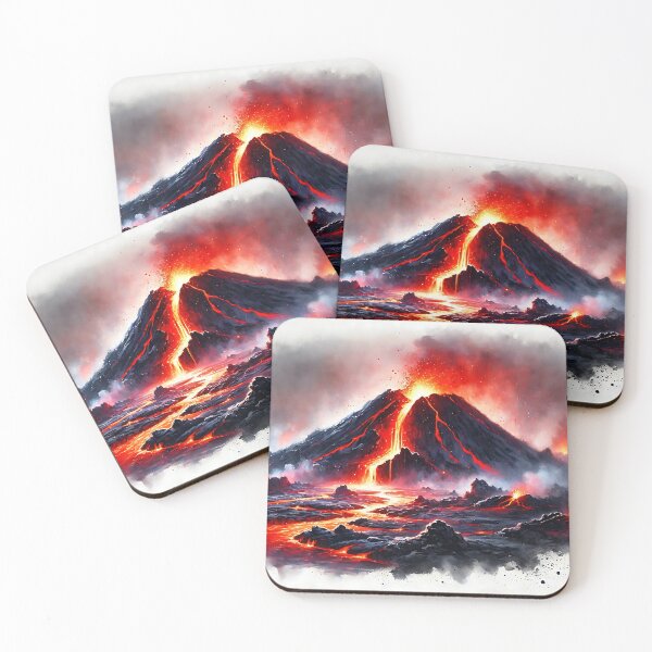 Item preview, Volcanic Eruption with Lava Flowing designed and sold by Koalangel.
