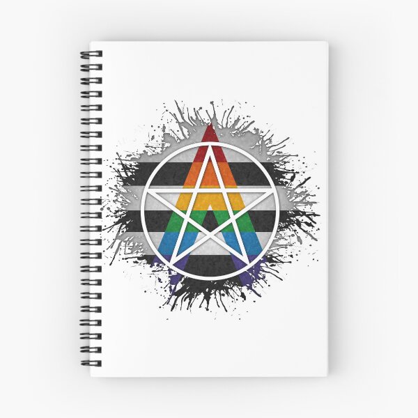 Item preview, Paint Splatter LGBT Ally Pride Pentacle Symbol designed and sold by LiveLoudGraphic.