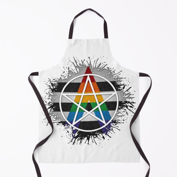 Item preview, Paint Splatter LGBT Ally Pride Pentacle Symbol designed and sold by LiveLoudGraphic.