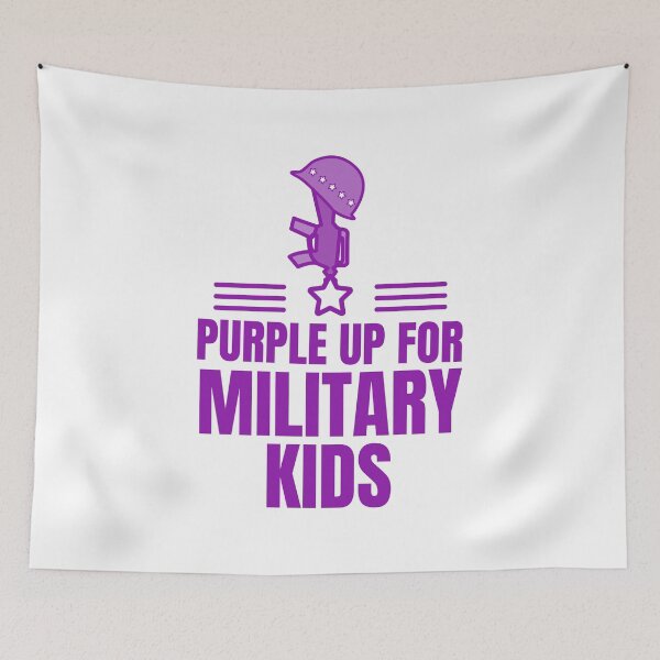 Item preview, Purple up for Military Kids designed and sold by 87-Aesthetics.