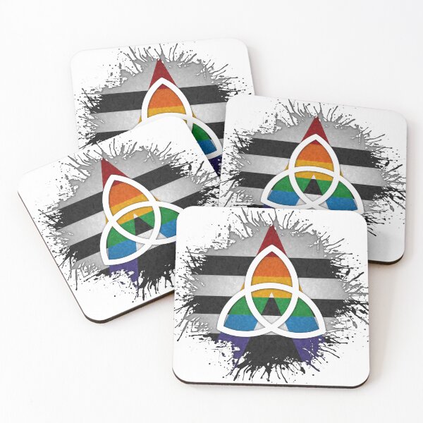 Item preview, Paint Splatter LGBT Ally Pride Flag Triquetra Symbol designed and sold by LiveLoudGraphic.