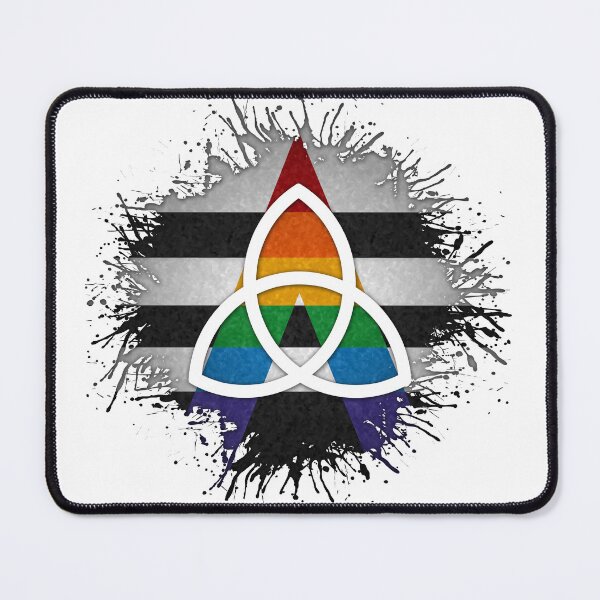 Item preview, Paint Splatter LGBT Ally Pride Flag Triquetra Symbol designed and sold by LiveLoudGraphic.