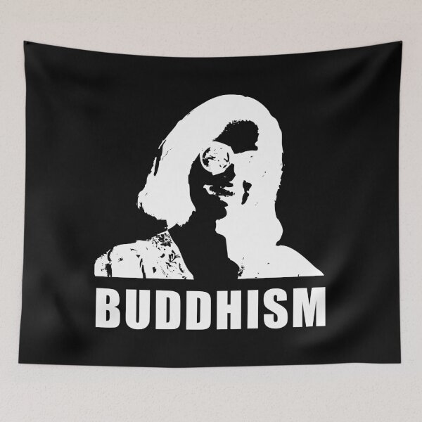 Item preview, BUDDHISM (in white) designed and sold by NickiPost.