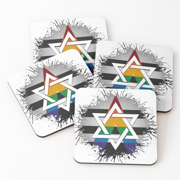 Item preview, Paint Splatter LGBT Ally Pride Star of David Symbol designed and sold by LiveLoudGraphic.