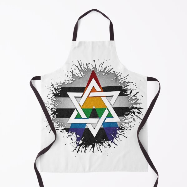Item preview, Paint Splatter LGBT Ally Pride Star of David Symbol designed and sold by LiveLoudGraphic.