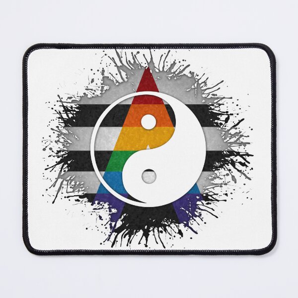 Item preview, Paint Splatter LGBT Ally Pride Yin and Yang Symbol designed and sold by LiveLoudGraphic.