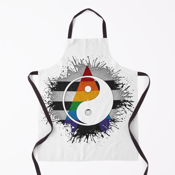 Item preview, Paint Splatter LGBT Ally Pride Yin and Yang Symbol designed and sold by LiveLoudGraphic.