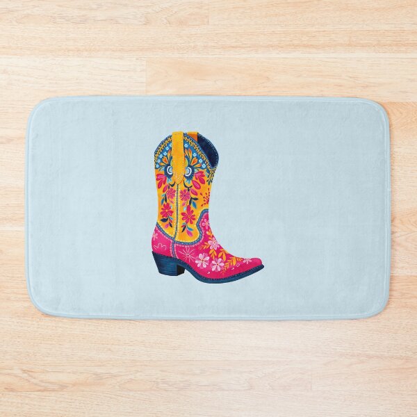 Item preview, Colorful Cowgirl Boot Floral Painting designed and sold by Magnolia Valley Art.