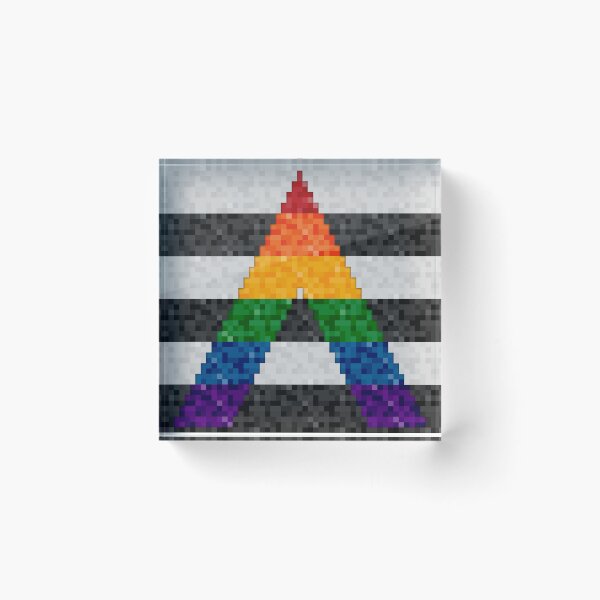 Item preview, LGBT Ally Pride Pixel Flag Repeating Background designed and sold by LiveLoudGraphic.