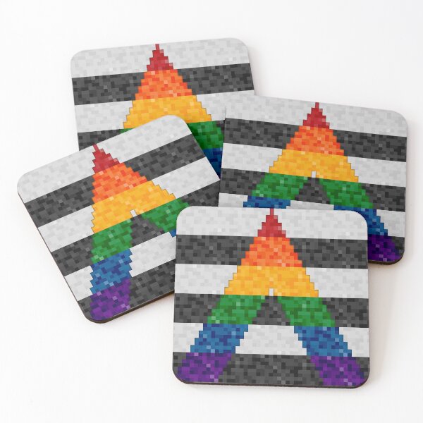 Item preview, LGBT Ally Pride Pixel Flag Repeating Background designed and sold by LiveLoudGraphic.