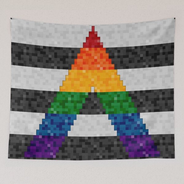 Item preview, LGBT Ally Pride Pixel Flag Repeating Background designed and sold by LiveLoudGraphic.