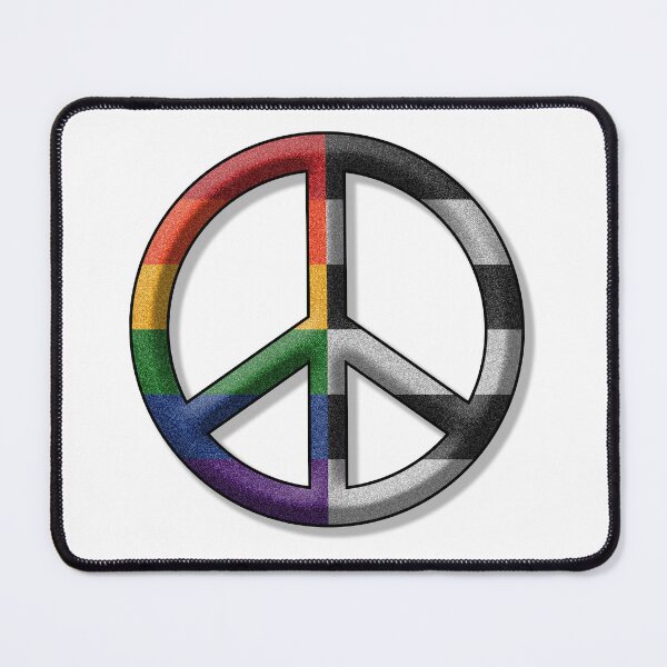 Item preview, Peace Pride design in LGBT Ally pride flag colors designed and sold by LiveLoudGraphic.