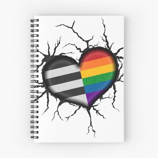 Item preview, LGBT Ally Heart Thrown into Cracked surface designed and sold by LiveLoudGraphic.
