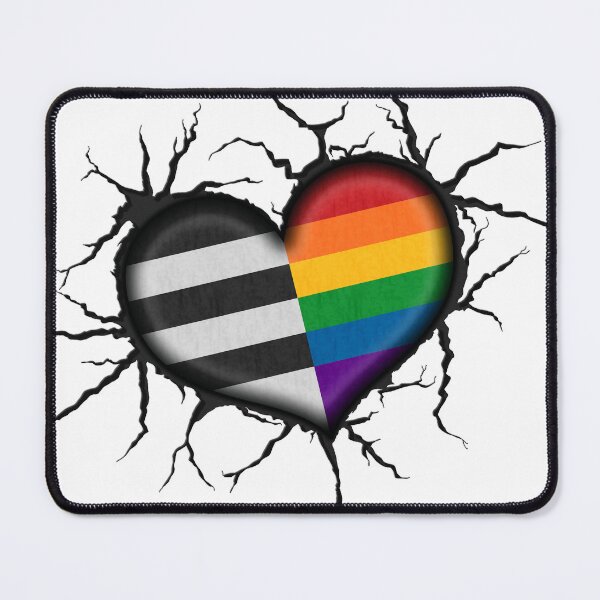 Item preview, LGBT Ally Heart Thrown into Cracked surface designed and sold by LiveLoudGraphic.