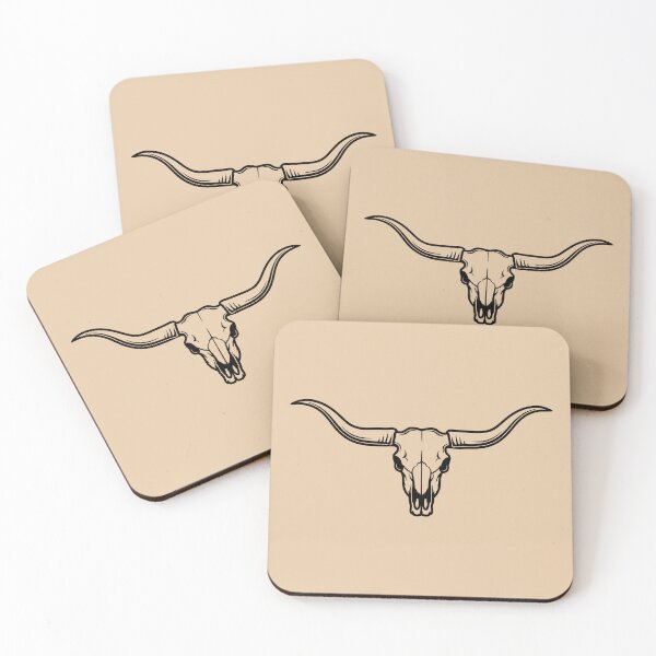 Item preview, Cow Skull with Long Horns Silhouette designed and sold by theartfulaspie.
