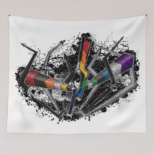 Item preview, Grunge Graffiti LGBT Ally Lightning and Arrows designed and sold by LiveLoudGraphic.