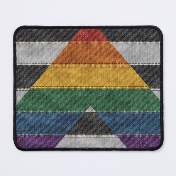 Item preview, Denim Textured Seamless LGBT Ally Pride Flag Pattern designed and sold by LiveLoudGraphic.