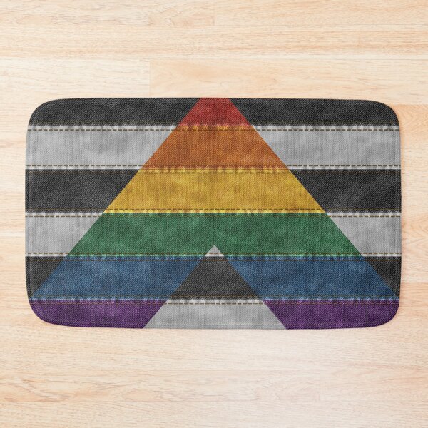 Item preview, Denim Textured Seamless LGBT Ally Pride Flag Pattern designed and sold by LiveLoudGraphic.