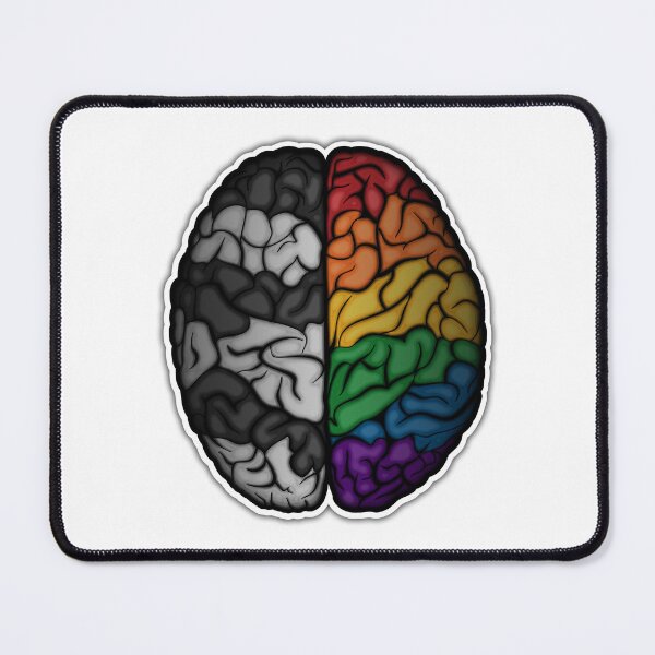 Item preview, Large LGBT Ally Pride Flag Colored Brain Vector designed and sold by LiveLoudGraphic.