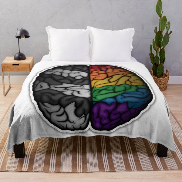 Item preview, Large LGBT Ally Pride Flag Colored Brain Vector designed and sold by LiveLoudGraphic.