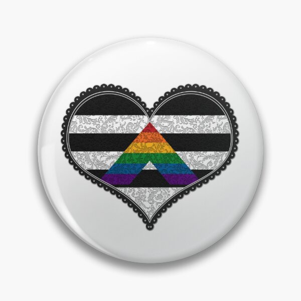 Item preview, Elegant LGBT Ally Pride Decorative Heart in Pride Flag Colors designed and sold by LiveLoudGraphic.