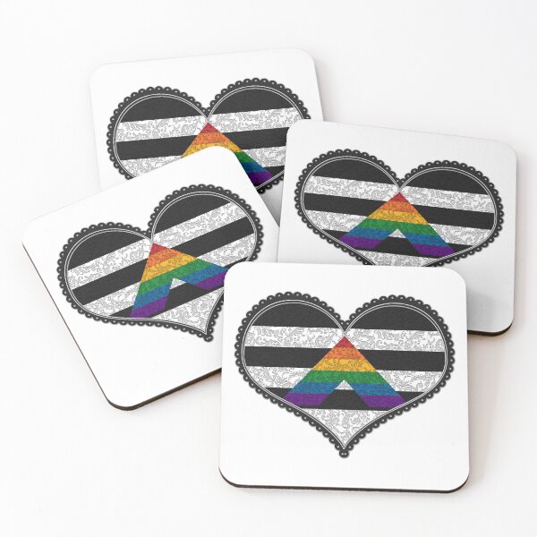 Item preview, Elegant LGBT Ally Pride Decorative Heart in Pride Flag Colors designed and sold by LiveLoudGraphic.
