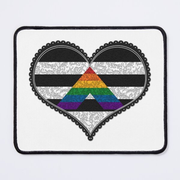Item preview, Elegant LGBT Ally Pride Decorative Heart in Pride Flag Colors designed and sold by LiveLoudGraphic.