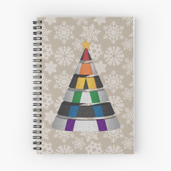Item preview, Large Spiral LGBT Ally Pride Flag Christmas Tree Vector designed and sold by LiveLoudGraphic.