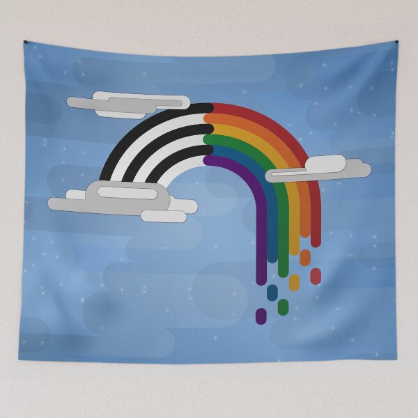 Item preview, LGBT Ally Pride Flag Minimalist Drip Rainbow Design designed and sold by LiveLoudGraphic.