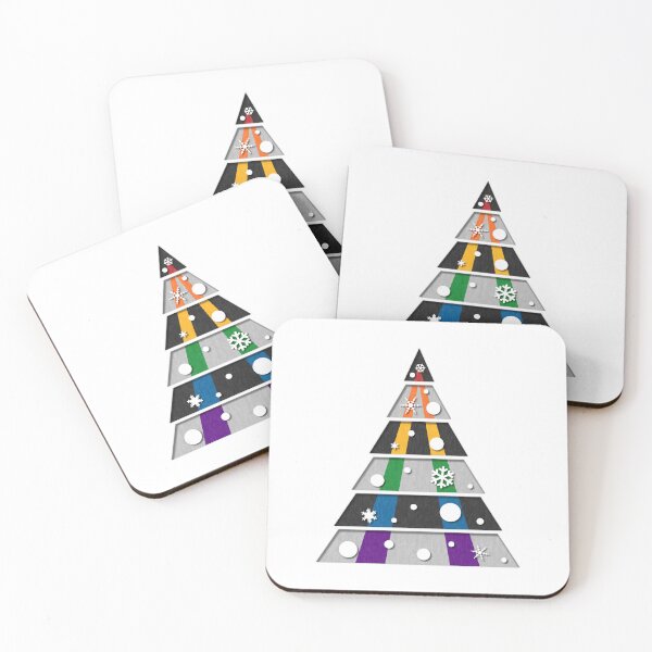 Item preview, Minimalist Christmas Tree in LGBT Ally Pride Flag Colors designed and sold by LiveLoudGraphic.