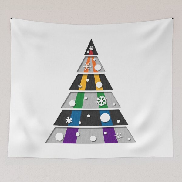 Item preview, Minimalist Christmas Tree in LGBT Ally Pride Flag Colors designed and sold by LiveLoudGraphic.