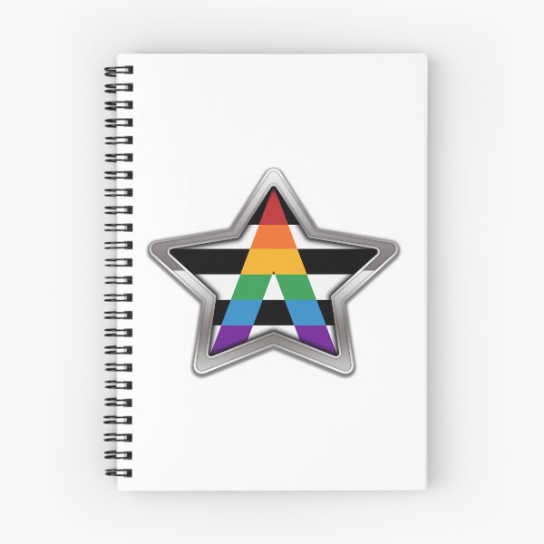 Item preview, Large LGBT Ally Pride Flag Colored Star with Chrome Frame. designed and sold by LiveLoudGraphic.