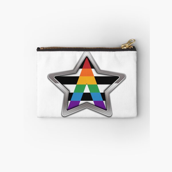 Item preview, Large LGBT Ally Pride Flag Colored Star with Chrome Frame. designed and sold by LiveLoudGraphic.