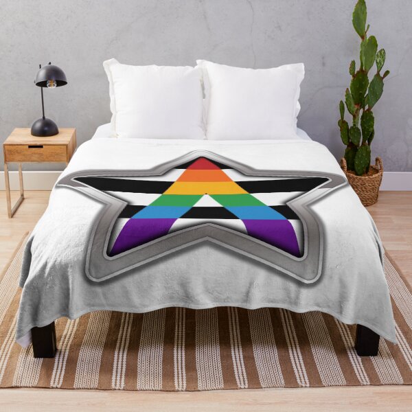 Item preview, Large LGBT Ally Pride Flag Colored Star with Chrome Frame. designed and sold by LiveLoudGraphic.