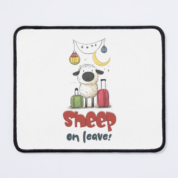 Item preview, Eid Sheep on Leave | Fully Packed & Baaah-ck Later! Funny Meme Digital AI Art designed and sold by FUNqoosh.