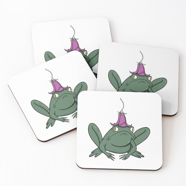 Item preview, Frowning Frog with Flower Hat designed and sold by avellis illustrations.