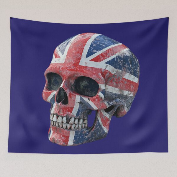 Item preview, United Kingdom Flag Skull designed and sold by WilAugusta.
