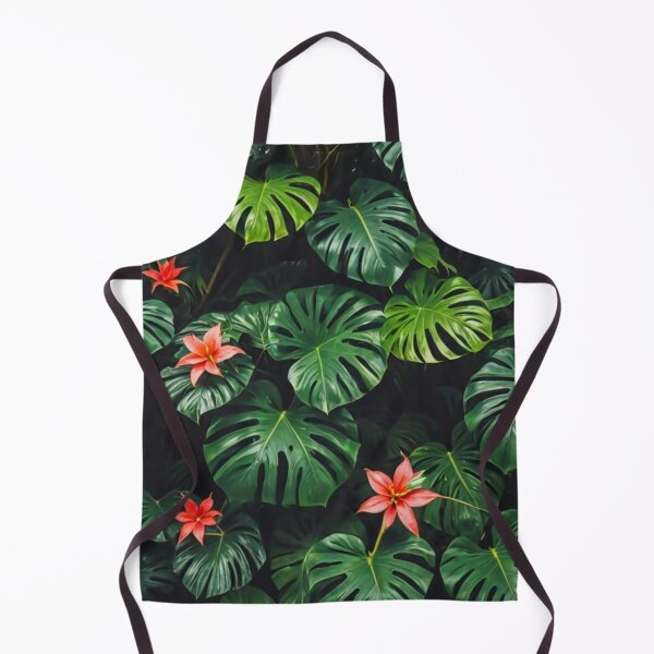 Item preview, Monstera With Bromeliad Guzmania Flower - Aesthetic Tropical Plants Foliage - Greenery - Fresh Dense Plants - Vegetation After Rain designed and sold by MyArt23.
