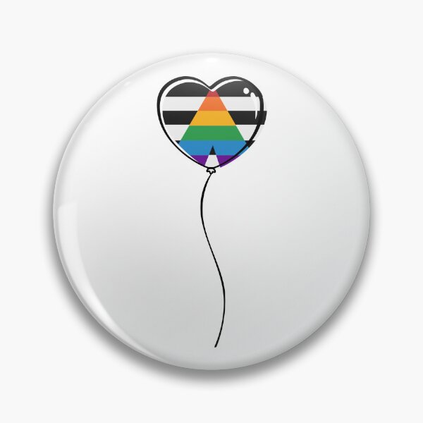 Item preview, LGBT Ally Pride Minimalist Heart Balloon designed and sold by LiveLoudGraphic.
