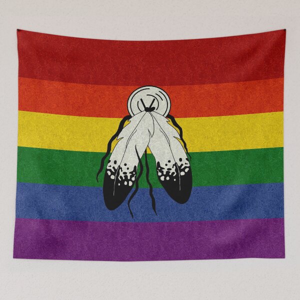 Item preview, Two-Spirited Pride Flag Colored Background Design designed and sold by LiveLoudGraphic.