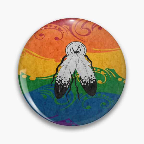 Item preview, Fancy Swooped and Swirled Two-Spirited Pride Flag Background designed and sold by LiveLoudGraphic.