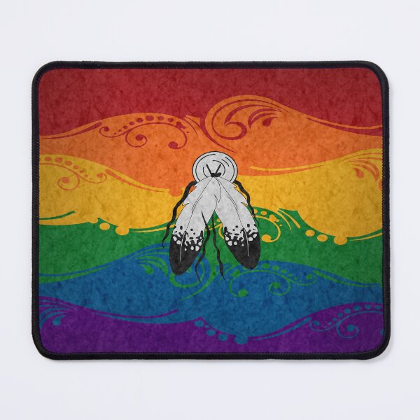 Item preview, Fancy Swooped and Swirled Two-Spirited Pride Flag Background designed and sold by LiveLoudGraphic.