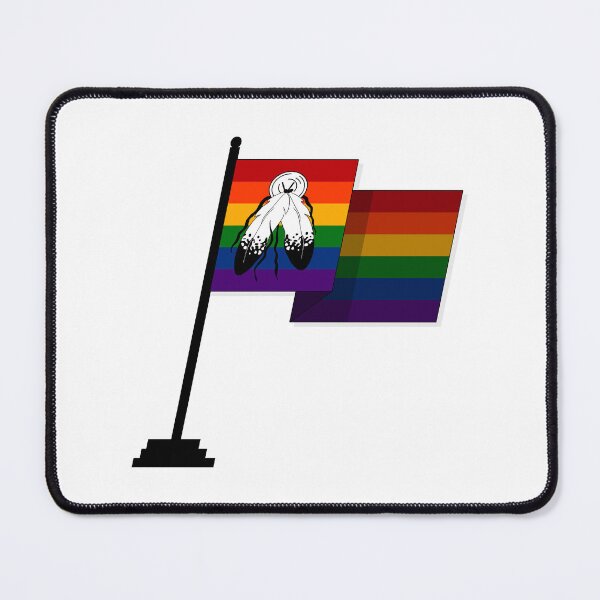 Item preview, Large Waving Flag in Two-Spirited Pride Flag Colors designed and sold by LiveLoudGraphic.