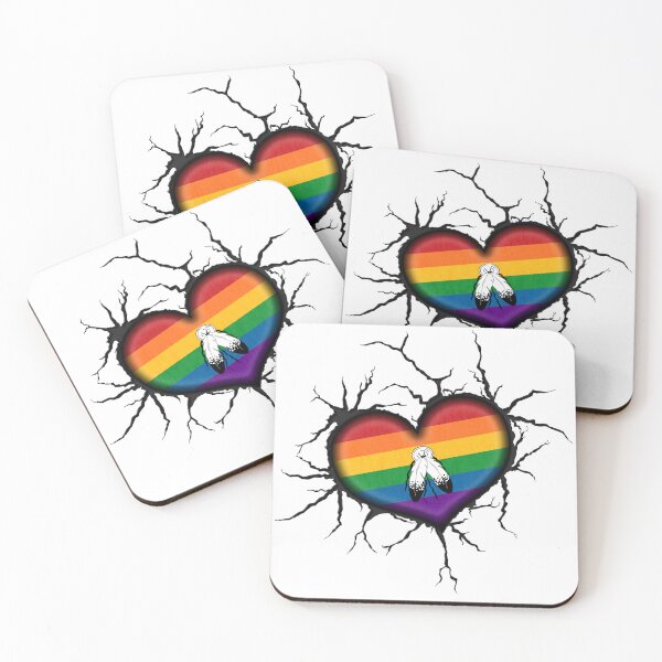 Item preview, Two-Spirited Heart Thrown into Cracked surface designed and sold by LiveLoudGraphic.