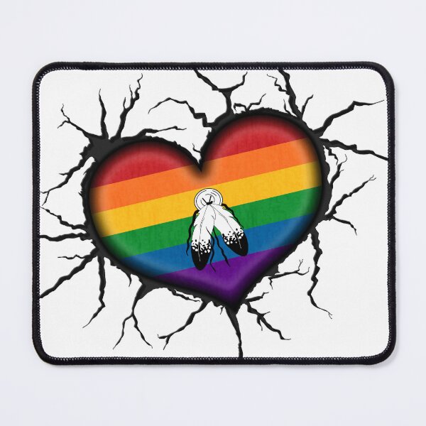 Item preview, Two-Spirited Heart Thrown into Cracked surface designed and sold by LiveLoudGraphic.
