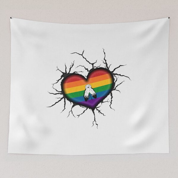 Item preview, Two-Spirited Heart Thrown into Cracked surface designed and sold by LiveLoudGraphic.