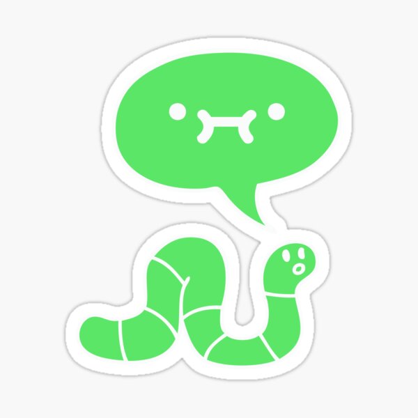 Worm tho (green worm version) Sticker